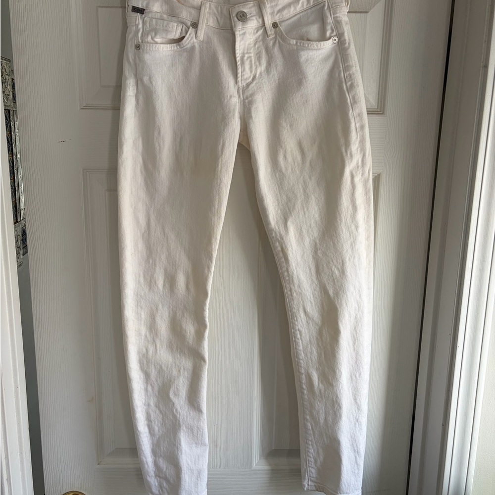 Citizens of Humanity - Arielle Mid Rise Slim White Jeans - 26